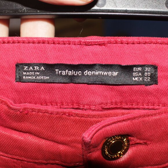 NWT Zara TRF Coated Jeans Size 00 - Picture 2 of 4